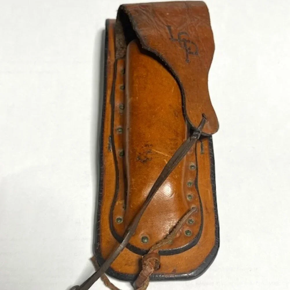 VTG '74 Handmade Brown Leather Tool/Knife Holder for Belt Rugged 6.5